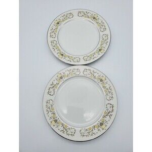 Florentine Sterling Fine China Bread and Butter 2 Plates MINT